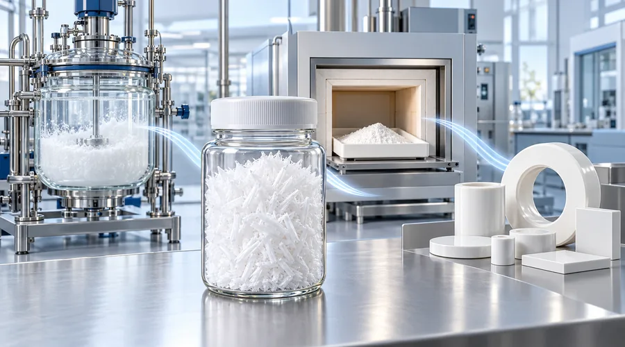 Zirconyl chloride octahydrate crystals used to produce zirconia powder and technical ceramic components