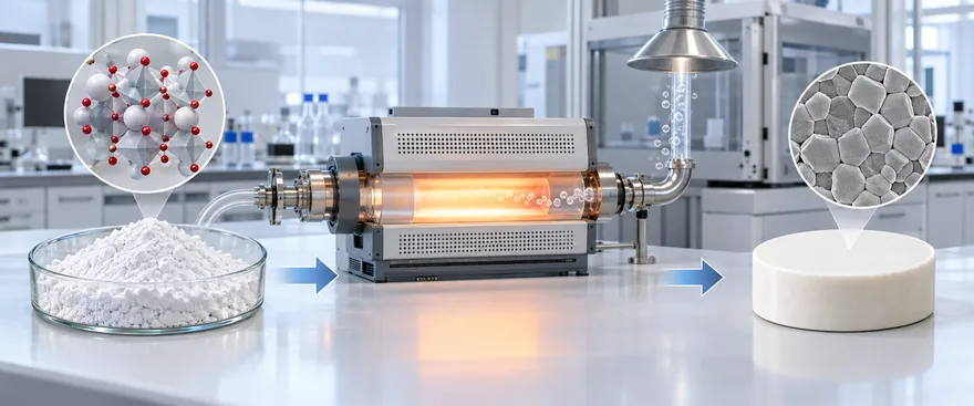 Thermal conversion of barium carbonate into barium titanate ceramic material