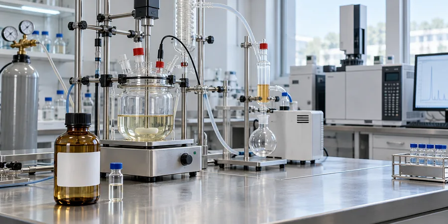 Ethyl Pyruvate sealed liquid sample with inert-gas fine chemical synthesis and GC quality control equipment