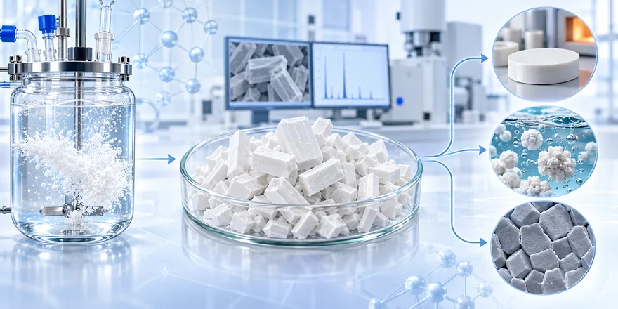 Barium carbonate synthesis, particle characterization and materials research applications