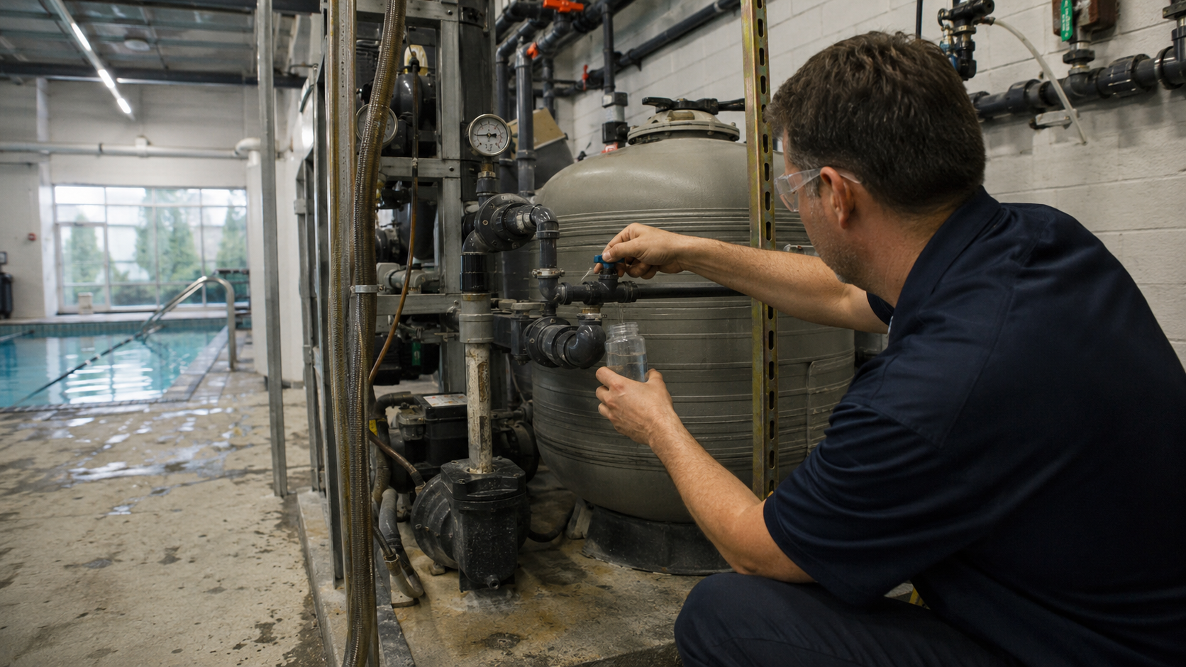 Water sampling at a commercial pool treatment facility.png