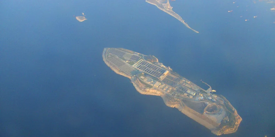 Psyttaleia water treatment facility representing potassium permanganate applications in Greece
