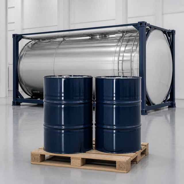 Mole phosphoro oxychloride tympanorum et ISO tank