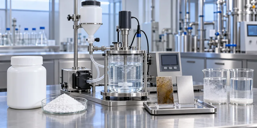 Trisodium phosphate dosing system for alkaline cleaning, metal degreasing and water treatment testing